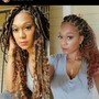 Top cornrows/individuals (all to the back) hair included