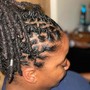 Half head loc maintenance/retwist