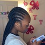 Slick  / Braided / V-part / Side / Middle Ponytail