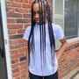 Natural Knotless Braids with beads