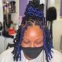 Men/women Box Braids style wash included