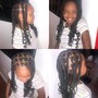 Kid's Bantu knots without hair added