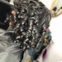 Natural updo w/curls