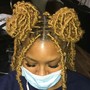 Butterfly/texture locs shoulder length