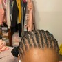 Slick  / Braided / V-part / Side / Middle Ponytail