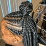 Feed-in Braids (5 to 6 cornrows)