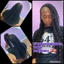 fulani braids with sew in in back