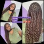 fulani braids with sew in in back