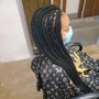 Small knotless braids waist length