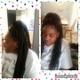 Medium knotless braids