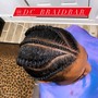 Boxer Braids (2 feed-in cornrows)(Premium Hair Included)