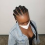 Natural Hair Knotless Braids