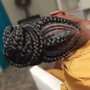 Med. Short knotless bohemian Box Braids