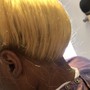 Highlighted blonde wig 12" 150 density