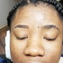 Eyebrows Shaped with Razor