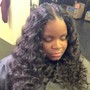 Quick weave with leave out