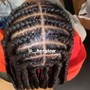 Locs/ Dreads Retwist - Man Bun or Cut Sides