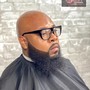 Regular Haircut and beard with Single color process