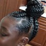 medium ponytail  braids