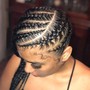 1 layer French braids