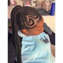 Small 3 layered scalp braids