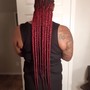 Med. Short knotless bohemian Box Braids