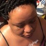 Bantu knot knotless braids