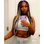 SMALL Longer than Waist Length BOHO Knotless Box Braids (Human Hair)