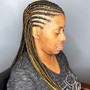 Adult regular Stitch braids/straight back cornrows