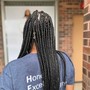 Cornrows into a ponytail medium mid back