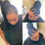 Half Ponytail with sew in back