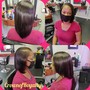 Natural hair blow out