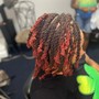 Loc Maintenance palm twist w/ updo