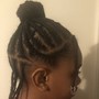 2 strand twist on a Fade/shaved sides and back