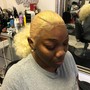 Highlighted blonde wig 12" 150 density