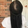 Knotless box braids waist length (medium l)