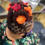 Bantu Knots/Halo Braid