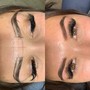 Microblading with manual shading touchup