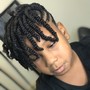 Man Bun Braids / Natural style (Men/little boys)