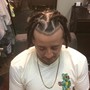 Individual Braids on natural hair (half head)