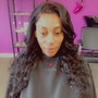 middle-Part Sew-In Weave wash/style