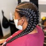 Classic Ponytail w/2 Side Stitch Braids