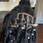 Loc W/ 2 strand twist added hair