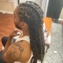 Loc W/ 2 strand twist added hair