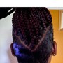 M feed in ponytail cornrows