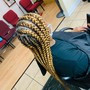 Feedin with small Individual Braids/ twist