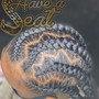 5 Feed-In Braids w/ Natural Color: HAIR INCLUDED