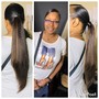 Sleek ponytail