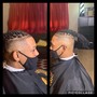 Kids Loc fade (half head)