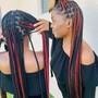 Medium Knotless braids (midback )